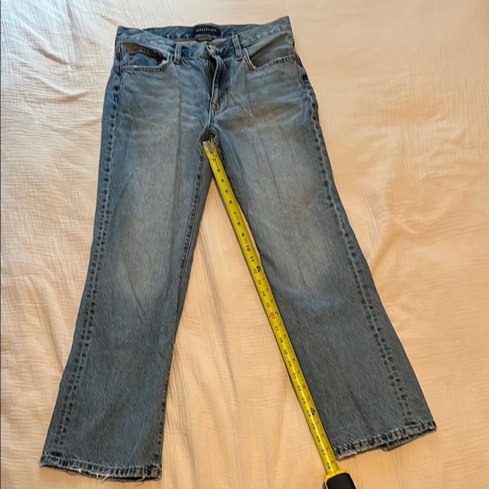 Aeropostale Knd Boyfriend Flare Low-rise Jean Size 6 Short Medium Wash